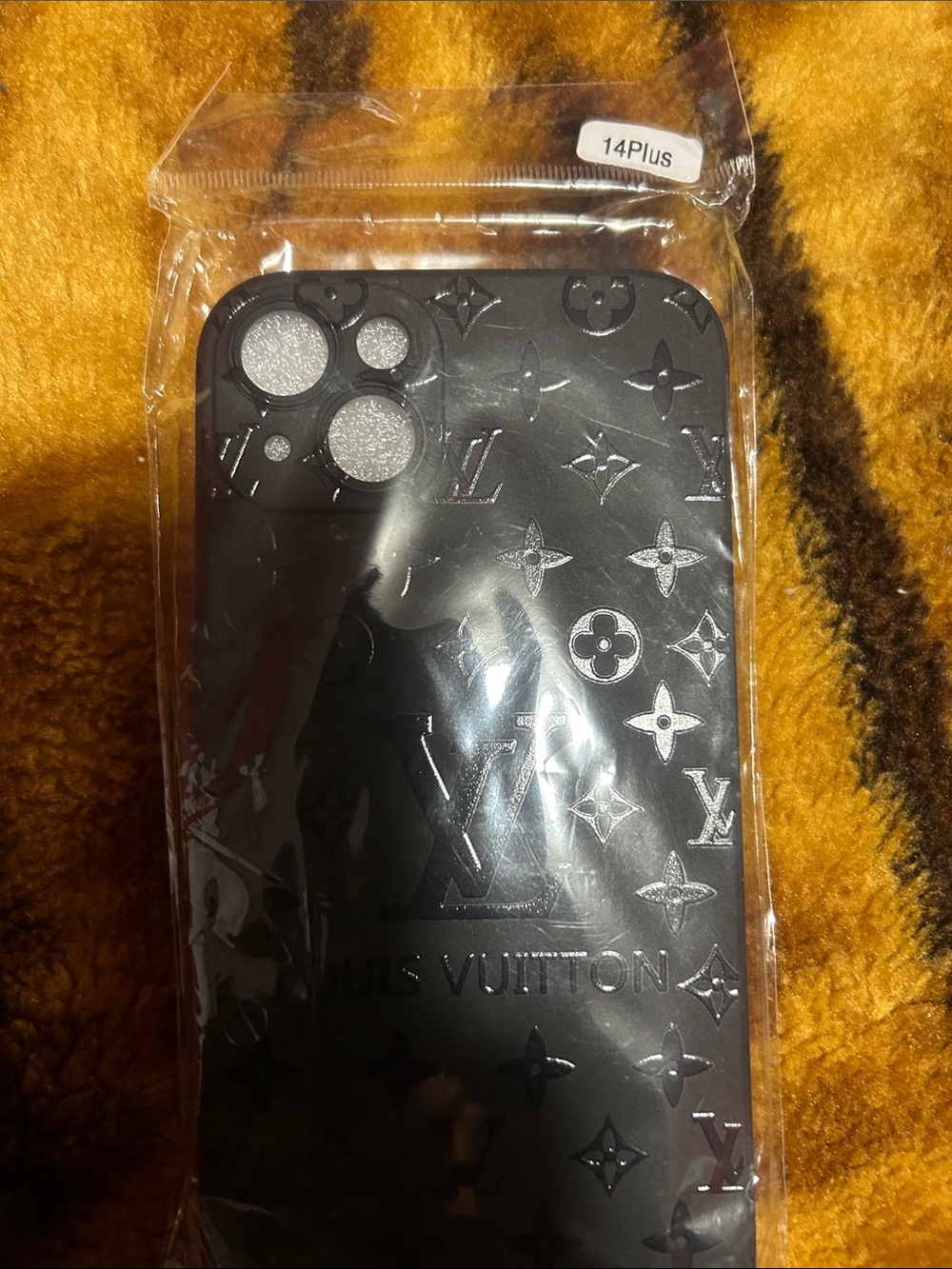 Louis Vuitton Black Embossed Monogram iPhone Case